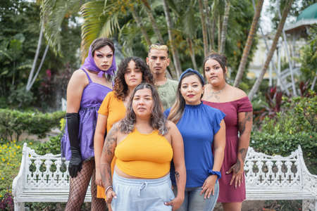 Group of different people together. Concept of friendship, respect, equality, diversity.の写真素材