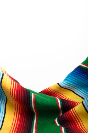Colorful serape with copy space. Cinco de Mayo background.
