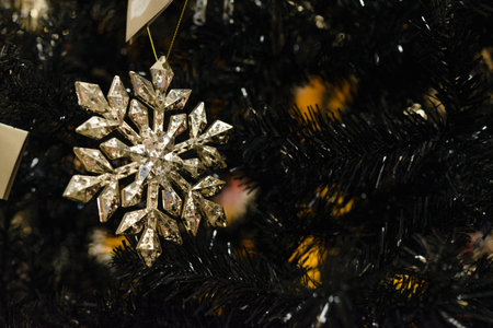 Article for decoration in a store. Christmas decorations for sale.の写真素材