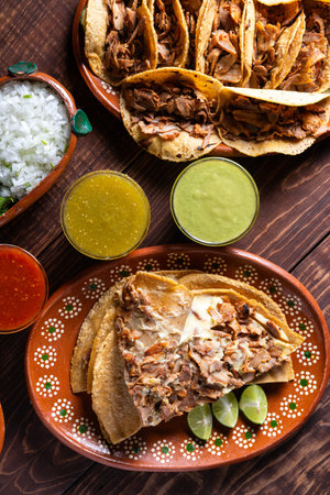 Authentic Delicious Gringa Al Pastor. Traditional Mexican Cuisine Presentation