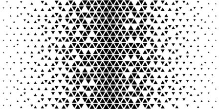 Vector Halftone abstract background. Black and white triangle grid. Modern polygonal texture.