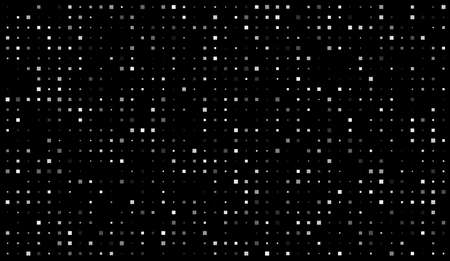 Abstract monochrome background with random square dots. Black and white halftone pattern. Stylish modern doted texture. Vectorのイラスト素材