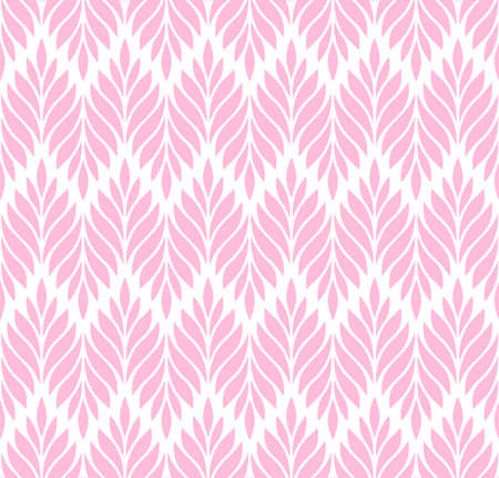 Vector geometric seamless pattern. Modern stylish floral background with leaves.のイラスト素材