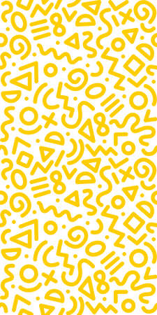 Seamless monochrome geometric pattern. Fashion 80-90s. Hipster Memphis style. EPS 10のイラスト素材