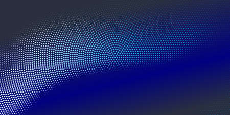 Vector halftone dots background. Colorful comic pattern. Radial gradient hexagon texture. EPS 10