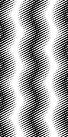 Seamless halftone wavy pattern. Stylish monochrome striped texture. Modern vector abstract background.のイラスト素材