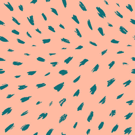 Brush stroke hand painted seamless pattern. Vector animal skin print. Fashion stylish organic...