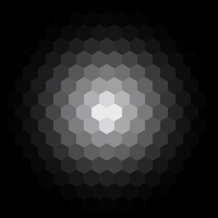 Geometric halftone background. Abstract low poly design. Monokchrome kaleidoscope pattern. Vector...