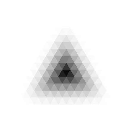 Geometric halftone background. Abstract low poly logo design. Monokchrome kaleidoscope pattern....