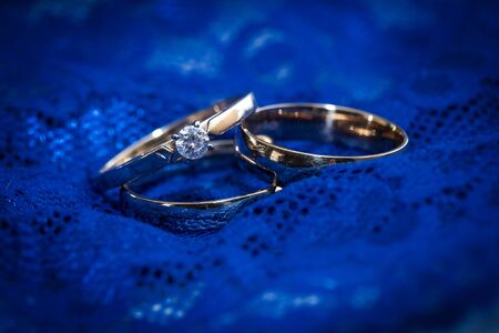Wedding Rings and Laceの写真素材