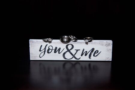 Bride and Groom's Wedding Ringsの写真素材