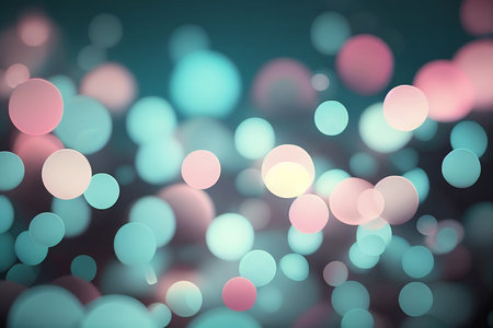 Abstract circular bokeh background. Colorful defocused lights. Christmas and New Year concept.
