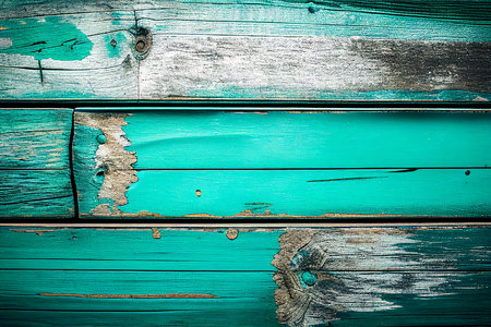Old painted wood wall - textures and backgrounds - vintage retro style lookの素材