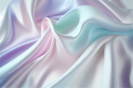 Smooth elegant pink and blue satin cloth texture can use as backgroundの素材