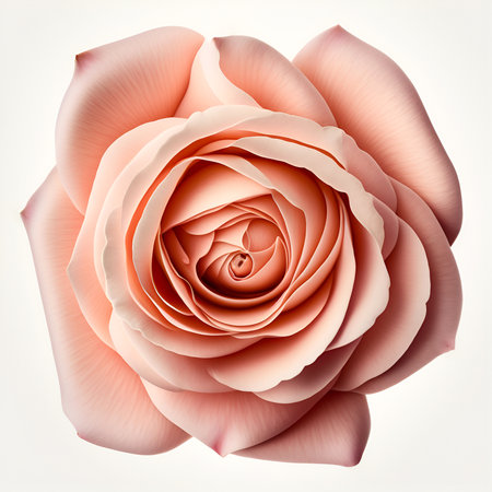 Bouquet of pink rose roses plant with leaves isolated on white background. 3D rendering. Flat lay, top view. macro closeupの写真素材