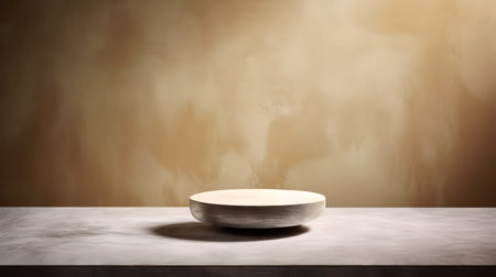 Creative interior concept. Abstract large rustic grunge room wall with interesting light shadow and...