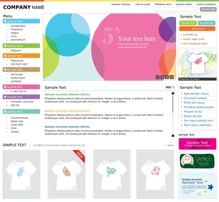 Web site design templateのイラスト素材