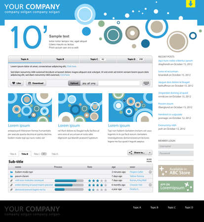 Web site design templateのイラスト素材