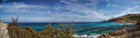 Panorama from a bay Cala Mequida, Mallorca
