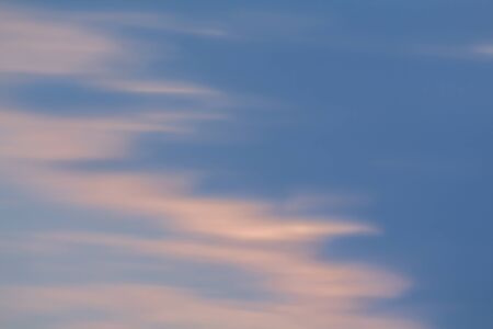 Clouds on the blue sky, long exposureの写真素材