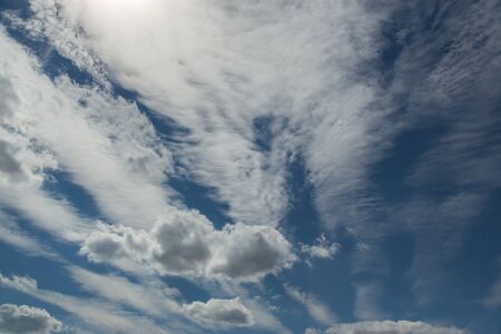 Clouds on the blue sky, texture or background
