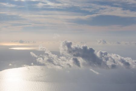 Clouds in the sky, view from an airplane