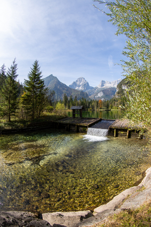Sommer landscape at the Schiederweiher in austriaの写真素材