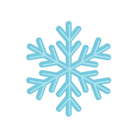Snowflake. Beauriful blue snowflake. Flat, cartoon, vectorのイラスト素材