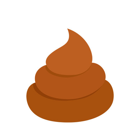 Poop. Poo. Piece of shit. Dog poop. Pet poo. Flat, cartoon, vectorのイラスト素材