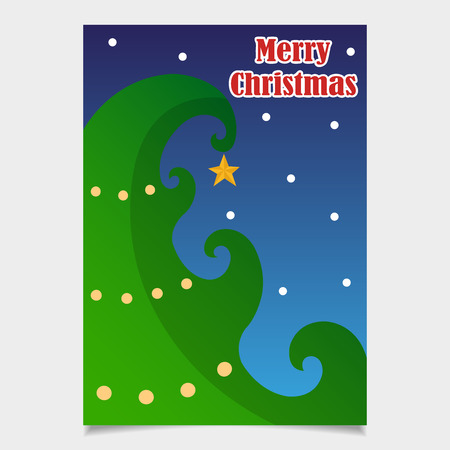 Christmas Tree Cardのイラスト素材