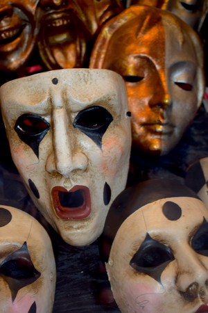 Venetian Carnival Masks in Venice, Italyのeditorial素材