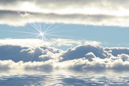 Water and sky/ Water and sky reflectionsの写真素材