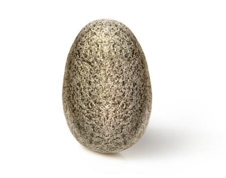 Large detailed river rock on whiteの写真素材