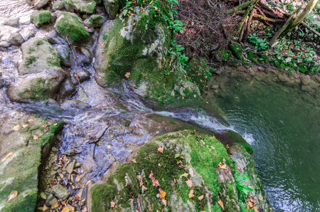 Italy, Udine, San Leonardo del Friuli - walking through the village, forests, rivers and waterfalls in the municipality of San Leonardoの写真素材