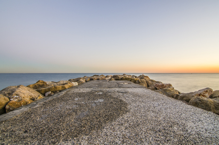 France, Nice Cote d'Azur - Shot made during a trip in a camper in November 2013; wide angle and long exposure.の写真素材
