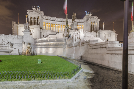 Italy, Rome, Altare della Patria, Vittoriano - It was 31/10/2013 and this is a representation of Vittoriano shooted during a long exposure session in the night.のeditorial素材