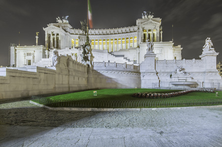 Italy, Rome, Altare della Patria, Vittoriano - It was 31/10/2013 and this is a representation of Vittoriano shooted during a long exposure session in the night.のeditorial素材