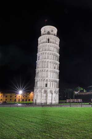 Italy, Pisa, Piazza del Duomo - shot at the monuments in piazza del duomo where there is the famous leaning tower of Pisaの写真素材