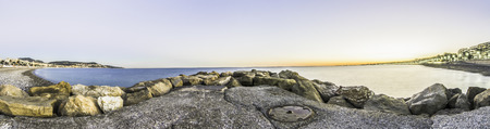 France, Nice Cote d'Azur - Shot made during a trip in a camper in November 2013; wide angle and long exposure.の写真素材