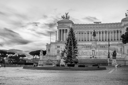 Italy, Rome, Altare della Patria, Vittoriano - It was 13/12/2015 and this is a representation of Vittoriano shooted at sunrise, fantastic light.のeditorial素材