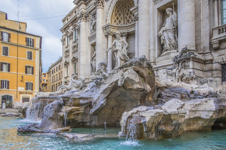 Italy, Rome 04 May 2014, Trevi Fountain is one of the most beautiful and historical fountains in the Worldのeditorial素材