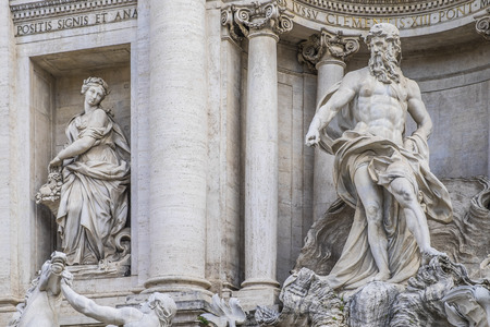 Italy, Rome 04 May 2014, Trevi Fountain is one of the most beautiful and historical fountains in the Worldのeditorial素材