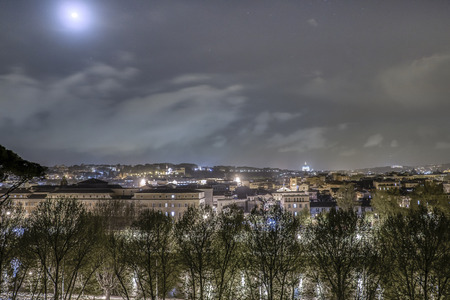 Italy, Rome, 04 April 2014 - Orange Garden on Aventine Hill, also called Savello Park. This is a night session in HDR mode.のeditorial素材