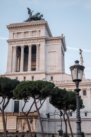 Italy, Rome, Altare della Patria, Vittoriano - It was 13/12/2015 and this is a representation of Vittoriano shooted at sunrise, fantastic light.のeditorial素材
