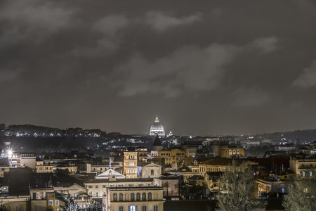 Italy, Rome, 04 April 2014 - Orange Garden on Aventine Hill, also called Savello Park. This is a night session in HDR mode.のeditorial素材