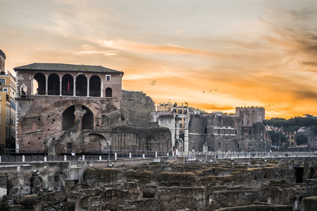 Italy, Rome, , Vittoriano - It was 13/12/2015, casa dei cavalieri di Rodi along the via dei fori imperialiのeditorial素材