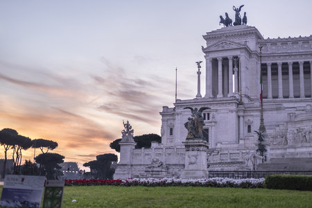 Italy, Rome, Altare della Patria, Vittoriano - It was 13/12/2015 and this is a representation of Vittoriano shooted at sunrise, fantastic light.のeditorial素材