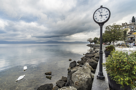 Italy, Bracciano, Anguillara Sabazia - 31 January 2016: Time seems to be stillのeditorial素材