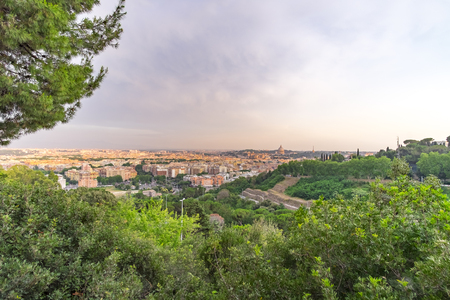 Italy, Rome, Monte Mario Observatory - 24 June 2016, Panorama of Rome from the observatory on Monte Marioのeditorial素材