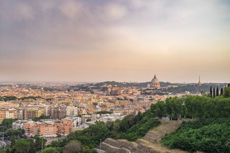 Italy, Rome, Monte Mario Observatory - 24 June 2016, Panorama of Rome from the observatory on Monte Marioのeditorial素材